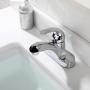 PARLOS Single Handle Centerset Bathroom Sink Faucet with Metal Drain Assembly and cUPC Faucet Supply Lines, Lead-Free , Chrome 13433