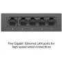 D-Link Ethernet Switch, 5 Port Unmanaged Gigabit Metal Fanless Desktop Plug n Play (GO-SW-5GE)