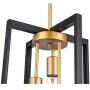 JINZO 3-Light Rectangle Chandelier Black and Gold Farmhouse Pendant Lighting with Rustic Style Industiral Metallic Pendant Lighting Modern Linear Metal Hanging Pendant Light Fixture