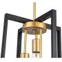 JINZO 3-Light Rectangle Chandelier Black and Gold Farmhouse Pendant Lighting with Rustic Style Industiral Metallic Pendant Lighting Modern Linear Metal Hanging Pendant Light Fixture