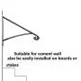 Atemou Handrails Wall Mounted Wrought Iron Handrail,Black Stair Railing Fits 1 or 2 Handrails ,Metal Single Step Handrail, Handrail Railings for Steps Porch Single Step handrail Atemou Handrails Wall Mounted Wrought Iron Handrail,Black Stair Railing Fits 1 or 2 Handrails ,Metal Single Step Handrail, Handrail Railings for Steps Porch Single Step handrail