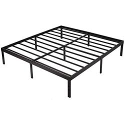 King Size Bed Frame-16 Inch Tall Sturdy Platform Bed Base-Extra Heavy Duty Strong Steel Solid Metal Foundation- Easy Assemble/ Noise Free/ Non-Slip/ Squeaky Free/No Box Spring Needed/King