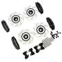 LAFEINA 4 PCS/Set Metal Front Rear Brake Discs Kit with Calipers for 1/10 Traxxas TRX4 TRX6 RC Crawler Car Upgrade Parts Accessories (Black)