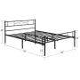 VECELO Black Full Metal Bed Frame with Headboard & Footboard Premium Steel Slat Support No Box Spring Needed Noise-Free Anti-Slip Easy Assembly
