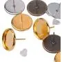 BronaGrand 30 Pieces Stainless Steel Stud Earring Cabochon Setting Post Cup for 12mm and 30 Pieces Clear Rubber Earring Safety Backs BronaGrand 30 Pieces Stainless Steel Stud Earring Cabochon Setting Post Cup for 12mm and 30 Pieces Clear Rubber Earring Safety Backs