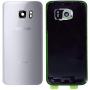 CELL4LESS Compatible Back Glass Cover Back Door w/Installed Camera Lens, Custom Removal Tool & Installed Adhesive Replacement for Samsung Galaxy S7 - All Models G930 - OEM Replacement (Silver)