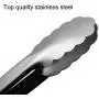 Lyxa SR Set of 9-inch and 12-inch Stainless Steel Kitchen Tongs with Locking, Metal Cooking Tongs with Non-Slip Grip,Perfect for Grilling, Barbecue (BBQ) and More (9'' & 12'')