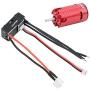 VGEBY Motor ESC Set, Metal 1410 Remote Control Crawler Brushless Motor with 18A ESC RC Spare Part Replacement Accessory for 1/24, 1/28, 1/32 RC Car