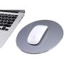 Round Mouse Pad LoiStu Round Aluminum Alloy Mouse Pad Winter and Summer Dual-Use Waterproof Antiski Matte Metal / High-Grade PU Leather Mouse Pad (Gray)