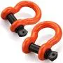 LIBERRWAY Shackles 3/4'' (2 Pack) D Ring Shackle Rugged Off Road Shackles 28.5 Ton (57,000 lbs) Maximum Break Strength with 7/8 Pin Heavy Duty D Ring for Vehicle Recovery, Orange LIBERRWAY Shackles 3/4'' (2 Pack) D Ring Shackle Rugged Off Road Shackles 28.5 Ton (57,000 lbs) Maximum Break Strength with 7/8 Pin Heavy Duty D Ring for Vehicle Recovery, Orange