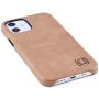 Dockem iPhone 12 & iPhone 12 Pro Wallet Case: Built-in Metal Plate for Magnetic Mounting & 2 Credit Card Holders (6.1'' Exec M2, Smooth Synthetic Leather, Tan)