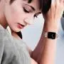 Goton Band Compatible with Apple Watch Band 44mm 42mm , Women Beads Link Crystal Bling Stainless Metal Replacement Strap for iWatch Band Series SE 6 5 4 3 2 1 (Rosegold, 44mm 42mm)