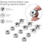 Magicfour Bobbin Case, 6 Pack Stainless Steel Sewing Machine Bobbin Case and 6 Pack Sewing Machine Bobbins Sewing Machine Accessories Part for Front Loading 15 Class Machines
