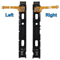 BRHE Left/Right Slider with Flex Cable Fix Part for Nintendo Switch Metal R/L Rail Replacement Parts for NS NX Joy-Con Console (Left&Right)