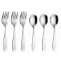 ANNOVA Kids Silverware 6 Pieces Childrens Safe Flatware Set Stainless Steel - 3 x Children Forks, 3 x Children Tablespoons, Toddler Utensils, Metal Cutlery Set for LunchBox (Engraved Dog Bunny) ANNOVA Kids Silverware 6 Pieces Childrens Safe Flatware Set Stainless Steel - 3 x Children Forks, 3 x Children Tablespoons, Toddler Utensils, Metal Cutlery Set for LunchBox (Engraved Dog Bunny)