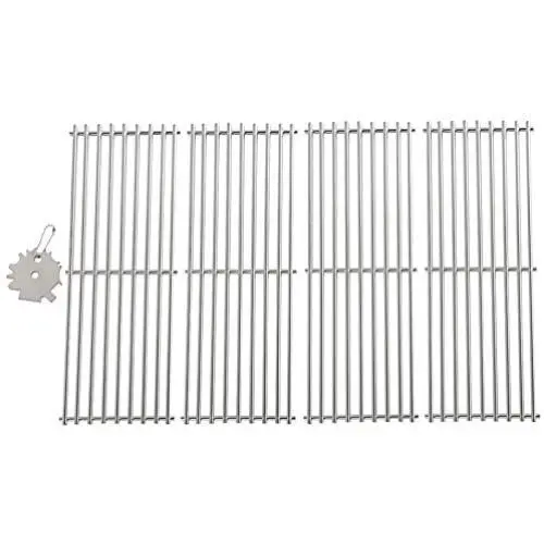 4PCS 17 3/8'' Stainless Steel Cooking Grid Grates for Broil King Baron 320, 340, 420, 440, 490, Huntington 2122-64 2122-67 6020-54 6020-57 6020-64 6020-67 6023-89, Sterling 5020-54 and Broil-Mate Grill 4PCS 17 3/8'' Stainless Steel Cooking Grid Grates for Broil King Baron 320, 340, 420, 440, 490, Huntington 2122-64 2122-67 6020-54 6020-57 6020-64 6020-67 6023-89, Sterling 5020-54 and Broil-Mate Grill