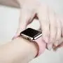 IEOVIEE [Pack 5] Compatible for Apple Watch Bands 38mm 42mm women men, Soft Silicone Strap Compatible with iWatch bands Series 6 5 4 3 2 1 & SE (Rose Gold/Pink/Wine red/Gray/Baby Blue, 38mm/40mm-S/M)