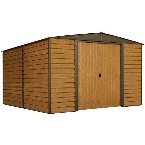 Arrow WR1012 Woodridge EG, 10 by 12-Feet Steel Storage Shed, ft. x ft