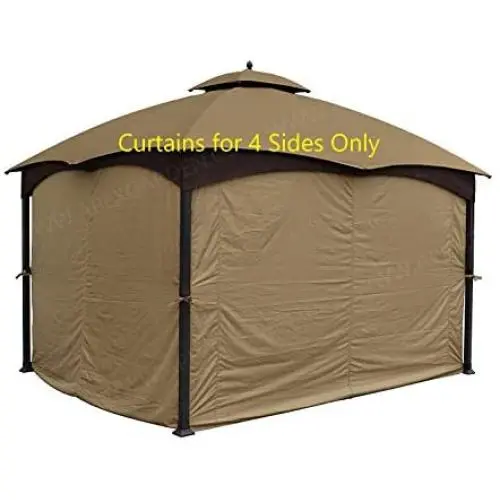 APEX GARDEN Universal Privacy Curtain Set for 10 x 12 Gazebo (Beige) APEX GARDEN Universal Privacy Curtain Set for 10 x 12 Gazebo (Beige)
