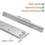 1 Pair Full Extension Drawer Slides 18 inch Heavy Duty Drawer Slides – LONTAN 4502S3-18 Soft Close Ball Bearing Side Mount Drawer Slides 100lb Capacity Drawer Runners