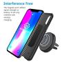 Magnetic Phone Mount, WixGear [2 Pack] Universal Air Vent Magnetic Phone Car Mount Phone Holder, for Cell Phones and Mini Tablets with 4 Metal Plates