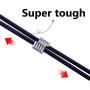 BronaGrand 60pcs Rubber Metal Ends for Eyeglass Chain Necklace Chain,Black and Clear