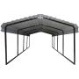 Arrow 12 x 20 x 7 29-Gauge Carport with Galvanized Steel Roof Panels