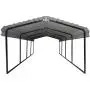 Arrow 12 x 20 x 7 29-Gauge Carport with Galvanized Steel Roof Panels