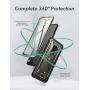 YOUMAKER Designed for Galaxy S9 Plus Case, Heavy Duty Protection Kickstand with Built-in Screen Protector Shockproof Case Cover for Samsung Galaxy S9 Plus 6.2 inch - Gun Metal/Black