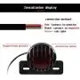 Yifengshun Motorcycle Harley Cruise Prince Car Modified Retro Fence LED Tail Light Brake Light 12V Running Driving Lights License Plate Light Black Round Metal Bracket