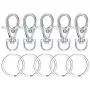 JEWMAY Metal Swivel Lanyard Snap Hook with Key Rings Keychain Hooks for Lanyard Key Rings Crafting JEWMAY Metal Swivel Lanyard Snap Hook with Key Rings Keychain Hooks for Lanyard Key Rings Crafting