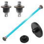 LoveinDIY Pinion Gear Set, 5Pcs Metal Differential Gear Crown Gear Reduction Gear Upgrade Parts for 1/18 Wltoys A959-B A969-B A979-B K929-B RC Accessory
