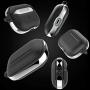 Venswell Compatible AirPods Pro Case Cover, Tough TPU & Zinc Metal Alloy Protective Cover Skins, Shockproof Case with Keychain for Airpods Pro Charging Case (Front LED is Visible)