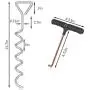 ANXEN Trampoline Stakes Heavy Duty with Spring Pull Tool, Trampoline Parts Corkscrew Shape Steel Stakes Wind Anchor Kit for Trampolines ANXEN Trampoline Stakes Heavy Duty with Spring Pull Tool, Trampoline Parts Corkscrew Shape Steel Stakes Wind Anchor Kit for Trampolines