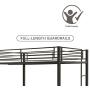 DHP Full over Full Bunk Bed for Kids, Metal Frame with Ladder (Black)
