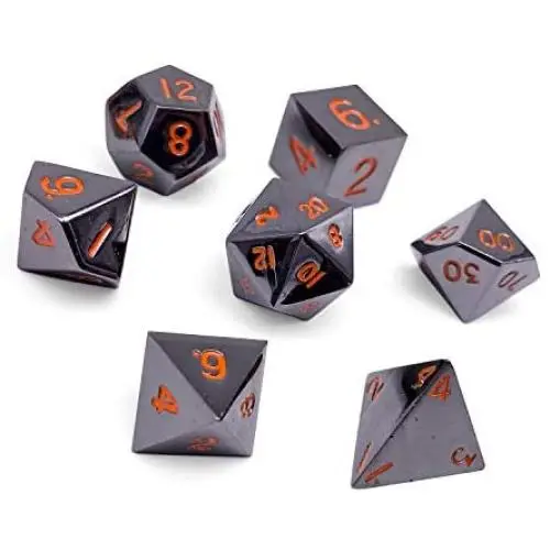 Set of 7 Black Lava Full Metal Polyhedral Dice by Norse Foundry | RPG Math Games DnD Pathfinder … Set of 7 Black Lava Full Metal Polyhedral Dice by Norse Foundry | RPG Math Games DnD Pathfinder …