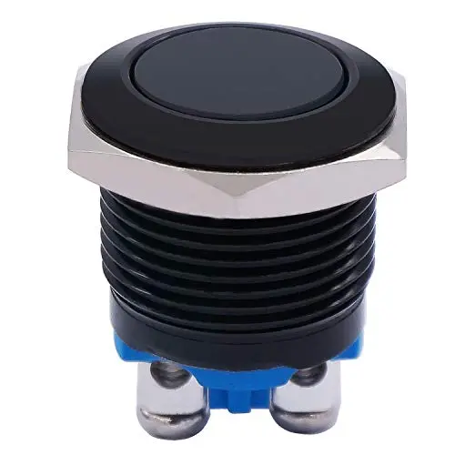 Twidec / 16mm Waterproof Black Metal Shell Momentary Flat Push Button Switch 3A/12~250V SPST 1NO Start Button for car Modification Switch(Quality Assurance for 1 Years) M-16-BK-P Twidec / 16mm Waterproof Black Metal Shell Momentary Flat Push Button Switch 3A/12~250V SPST 1NO Start Button for car Modification Switch(Quality Assurance for 1 Years) M-16-BK-P