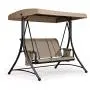 PURPLE LEAF 3-Seat Deluxe Outdoor Patio Porch Swing with Weather Resistant Steel Frame, Adjustable Tilt Canopy, Beige PURPLE LEAF 3-Seat Deluxe Outdoor Patio Porch Swing with Weather Resistant Steel Frame, Adjustable Tilt Canopy, Beige