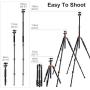 K&F Concept SA254M1 62 DSLR Camera Tripod Lightweight and Compact Aluminum Detachable Monopod Tripod with 360 Panorama Ball Head Quick Release Plate for Travel and Work