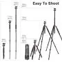 K&F Concept SA254M1 62 DSLR Camera Tripod Lightweight and Compact Aluminum Detachable Monopod Tripod with 360 Panorama Ball Head Quick Release Plate for Travel and Work
