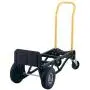 Harper Trucks 700 lb Capacity Glass Filled Nylon Convertible Hand Truck and Dolly with 10'' Pneumatic Wheels , Black with yellow handle - PGDYK1635PKD