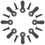 Powlankou 100 Pieces Frame Picture Turn Button and 100 Pieces Screws for Hanging Pictures, Black