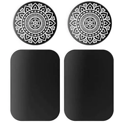 TaoTronics Metal Plate 4 Pack, Replacement Plates for Magnet Phone Holder, Wide Compatibility, Strong Stickiness TaoTronics Metal Plate 4 Pack, Replacement Plates for Magnet Phone Holder, Wide Compatibility, Strong Stickiness