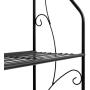 DOEWORKS 4 Tier Metal Plant Stand, Plant Display Rack, Ladder-Shaped Stand Shelf, Pot Holder for Indoor Outdoor Use, Black