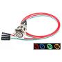 NOYITO 12mm Chassis Switch Metal Button Switch with 22inchs Extension Cable Red Yellow Blue Green Switch Symbol Suitable for Computer DIY Switch (12mm, Yellow Symbol)