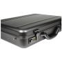 World Traveler European-Style Gun Metal Aluminum Laptop Attache Case, Silver, One Size