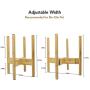 Plant Stand Indoor-Mid Century Plant Stand Adjustable Modern Plant Holder Bamboo fit 8 9 10 11 12 inches Pot Sizes