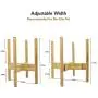 Plant Stand Indoor-Mid Century Plant Stand Adjustable Modern Plant Holder Bamboo fit 8 9 10 11 12 inches Pot Sizes