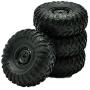 EAPTS 4pcs/Set Upgrade Metal Wheel Rubber Tire Spare Parts for 1/16 WPL C24 C34 B16 B36 Q63 Q65 MN 90 99 RC Car Car Accessories RC Parts Kit