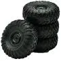 EAPTS 4pcs/Set Upgrade Metal Wheel Rubber Tire Spare Parts for 1/16 WPL C24 C34 B16 B36 Q63 Q65 MN 90 99 RC Car Car Accessories RC Parts Kit